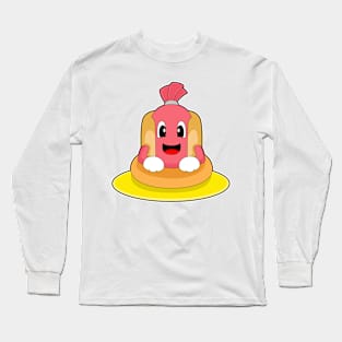 Hotdog Swimming Lifebuoy Long Sleeve T-Shirt